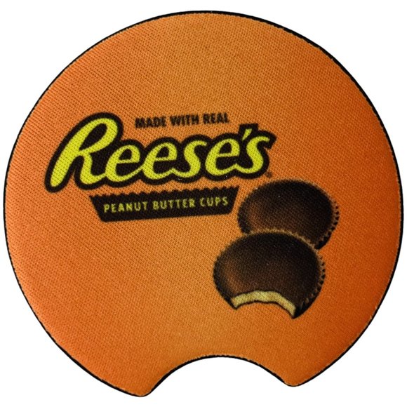 Car Coasters Reese's Peanut Butter Cups Chocolate Candy Snack Junk Food Set of 2 - Picture 3 of 9